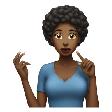 Black woman blowing kiss sticker