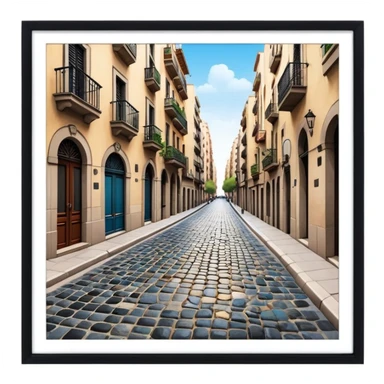 Street in Barcalona  sticker