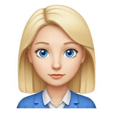 blonde hair blue eyes teacher female sticker
