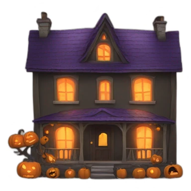 maison halloween sticker