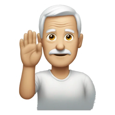 Old man doing L with his hand sticker
