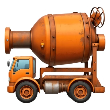 orange concrete mixer sticker