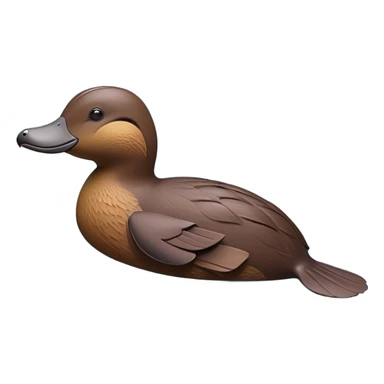 cinematic-platypus-realistic-full-body-floating-emoji,-streamlined-brown-body-gliding-through-calm-river-waters,-wide-duckbill-tipped-up-curiously,-webbed-paws-paddling-gently,-dense-water-resistant-fur-slick-and-shimmering,-flat-tail-rippling-the-water’s-surface,-simplified-yet-realistic-focused-features,-highly-detailed,-glowing-with-an-earthy-wet-radiance sticker