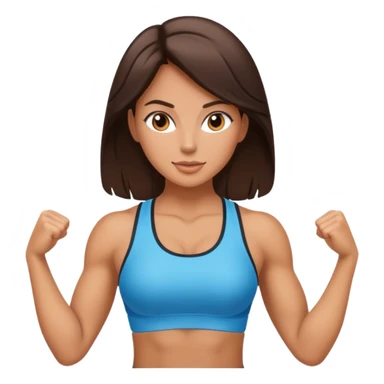 pretty brunette fitness woman sticker