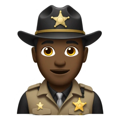 Black man as a sheriff Deputy  sticker