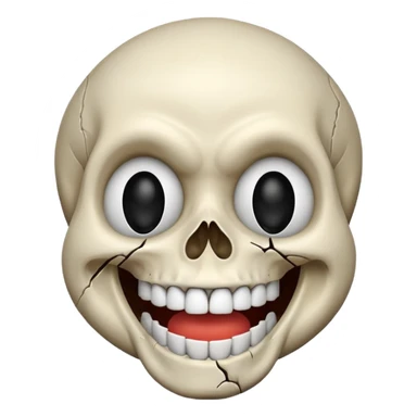 Skull laughing goofy sticker