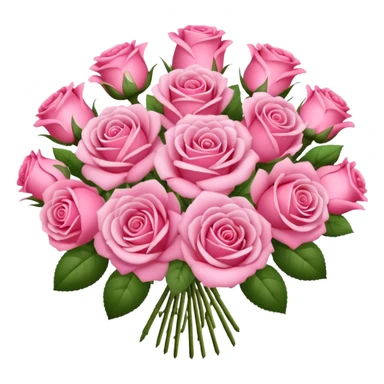 Huge pink flower bouquet with different flowers and pink tones and roses sticker