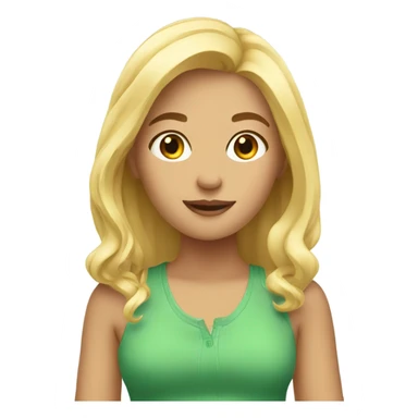 Summer blonde girl sticker