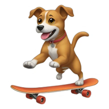 A dog named beans doing a kickflip sticker