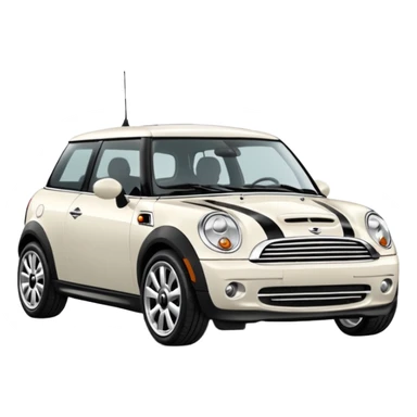 White Mini Cooper car sticker