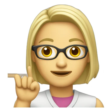 a coding teacher showing something sticker