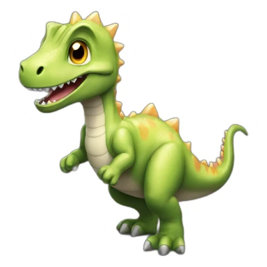 Chat sur Dino sticker