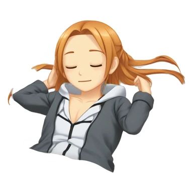 laying down sleeping full body Asuna anime sword art online one piece swim suiting  sticker