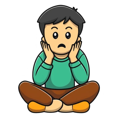 anxious man desperately begging and pleading expression saying please don't leave me sticker