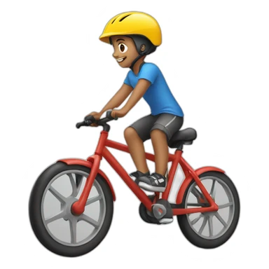 Kid on bike with wearing helmet and shoes sticker