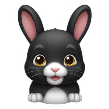 Cute black rabbit named Diaby sticker