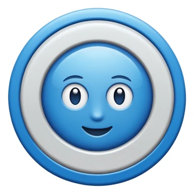 No quiero que tenga cara quiero que sea circular sea azul y que tenga un visto en medio como una verificación de tiktok sticker