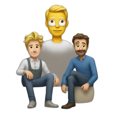 mann mittleren alters mit bart und glatze sticker