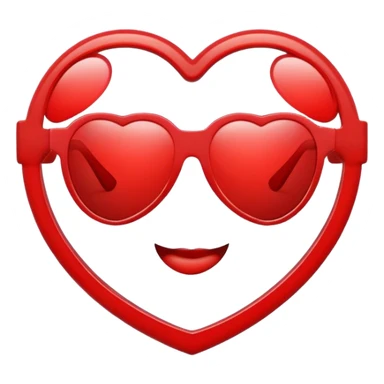 A heart with sunglasses  sticker