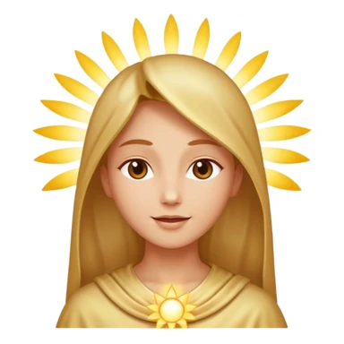 God as a radiant, benevolent face surrounded by beaming light, symbolizing divine presence and voice sticker