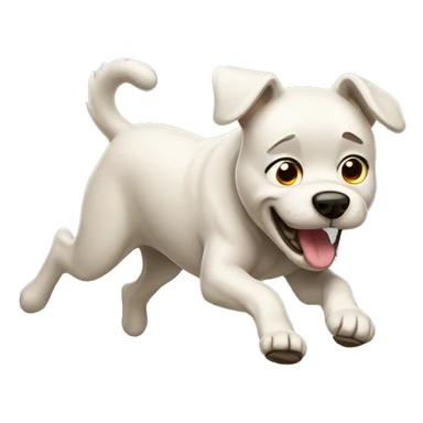 a dog running and sweating sticker