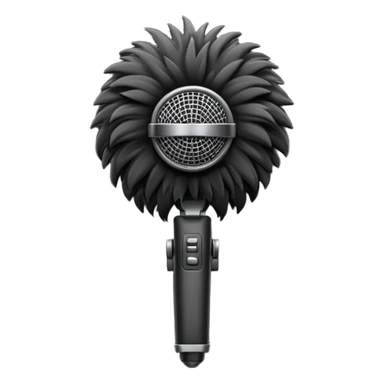boom fluffy microphone sticker