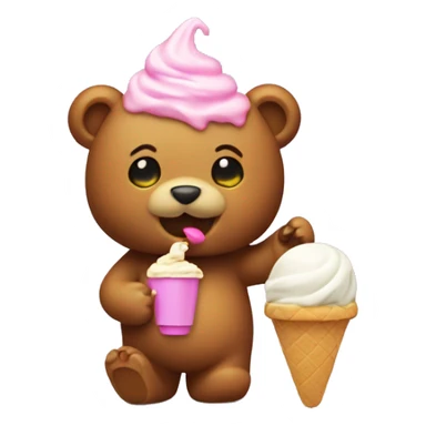 Gummy’s bear eating ice cream sticker