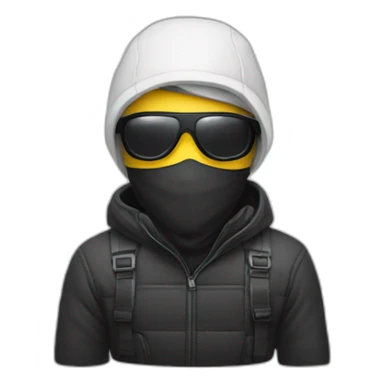 Photographer wearing a ski mask sticker