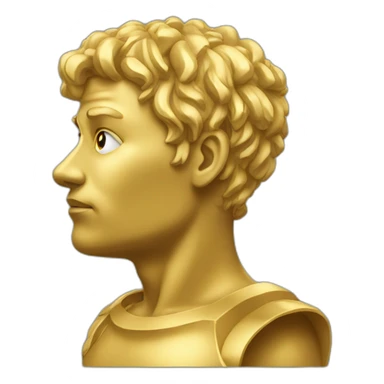 Golden thinker sticker