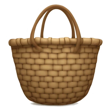 Woven brown beach bag sticker