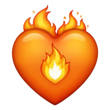 Fire heart  sticker