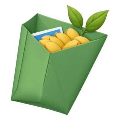 green seed packet pocket sticker