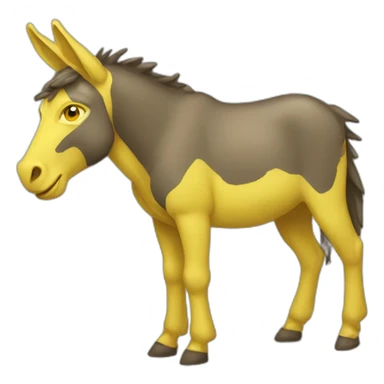 Stupid Yellow donkey though hisself king sticker