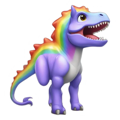 tyrannosaurus-unicorn-rainbow-cute sticker