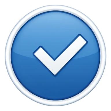 A high-resolution 2D icon of an Instagram-style verified badge. 8 jagged circle sticker