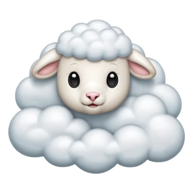 Rain clouds with a lamb sticker