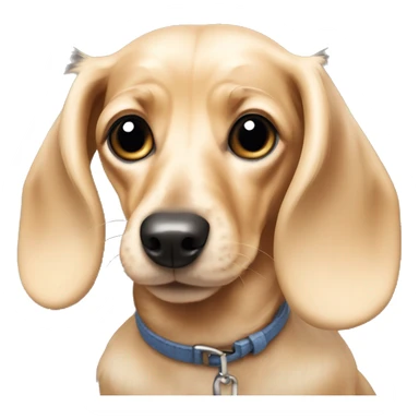 English cream mini dachshund sticker