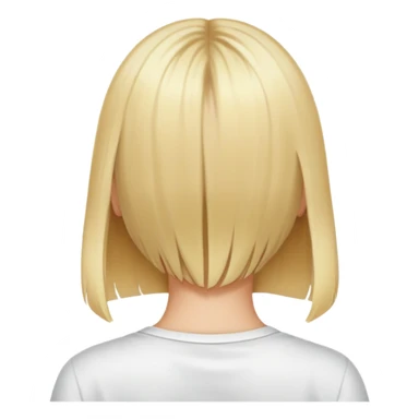 Blond girl back of head in white shirt sticker