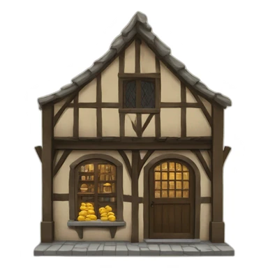 medieval shop facade sticker