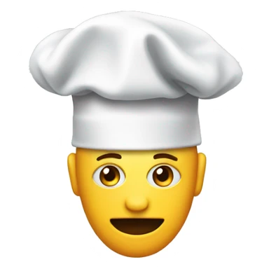 poker face emoji with chef hat sticker