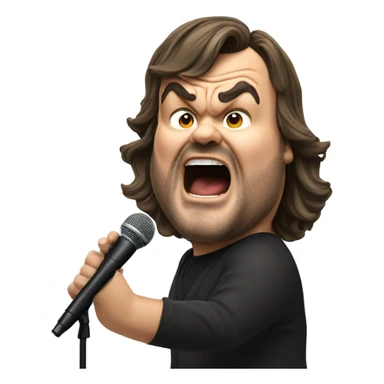 Jack black singing funny face sticker