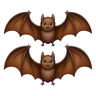 bat wings, dark and leathery, slightly curved, cartoon style sticker