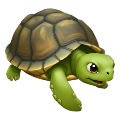 chat sur une tortue sticker