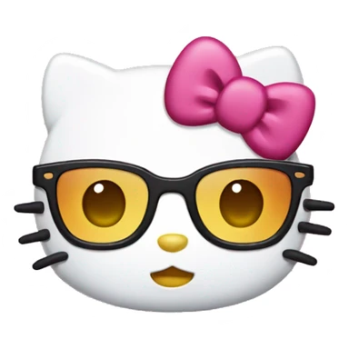 Hello kitty wearing glasses sticker