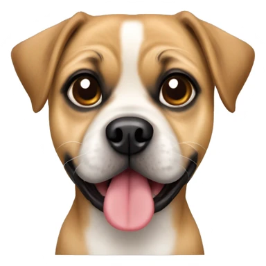 Cute dog pug beagle boarder terrier mix breed  sticker
