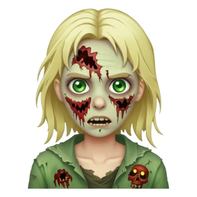 blonde zombie sticker