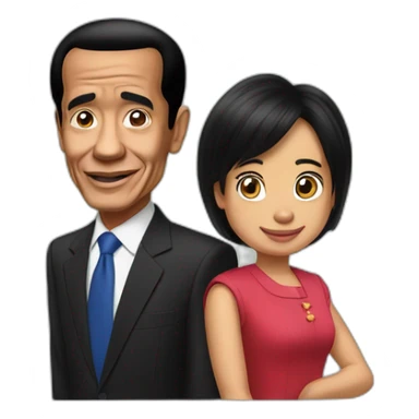 president Jokowi and dora the explorer sticker