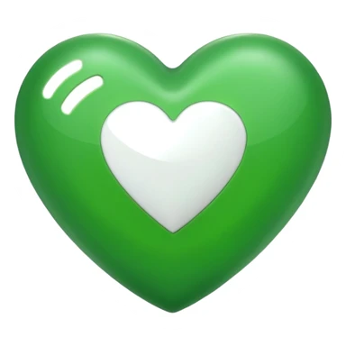 green heart with wight logo sticker