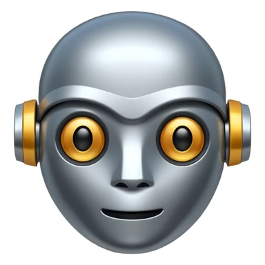 robot head inside a speech bubble sticker