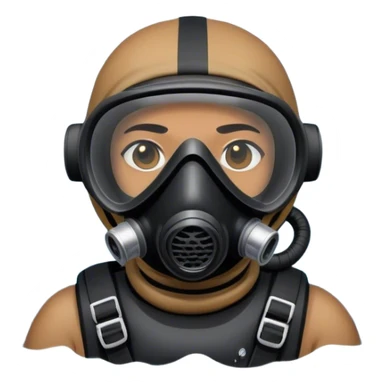 A person in a dusk storm wearing a scuba mask!  sticker